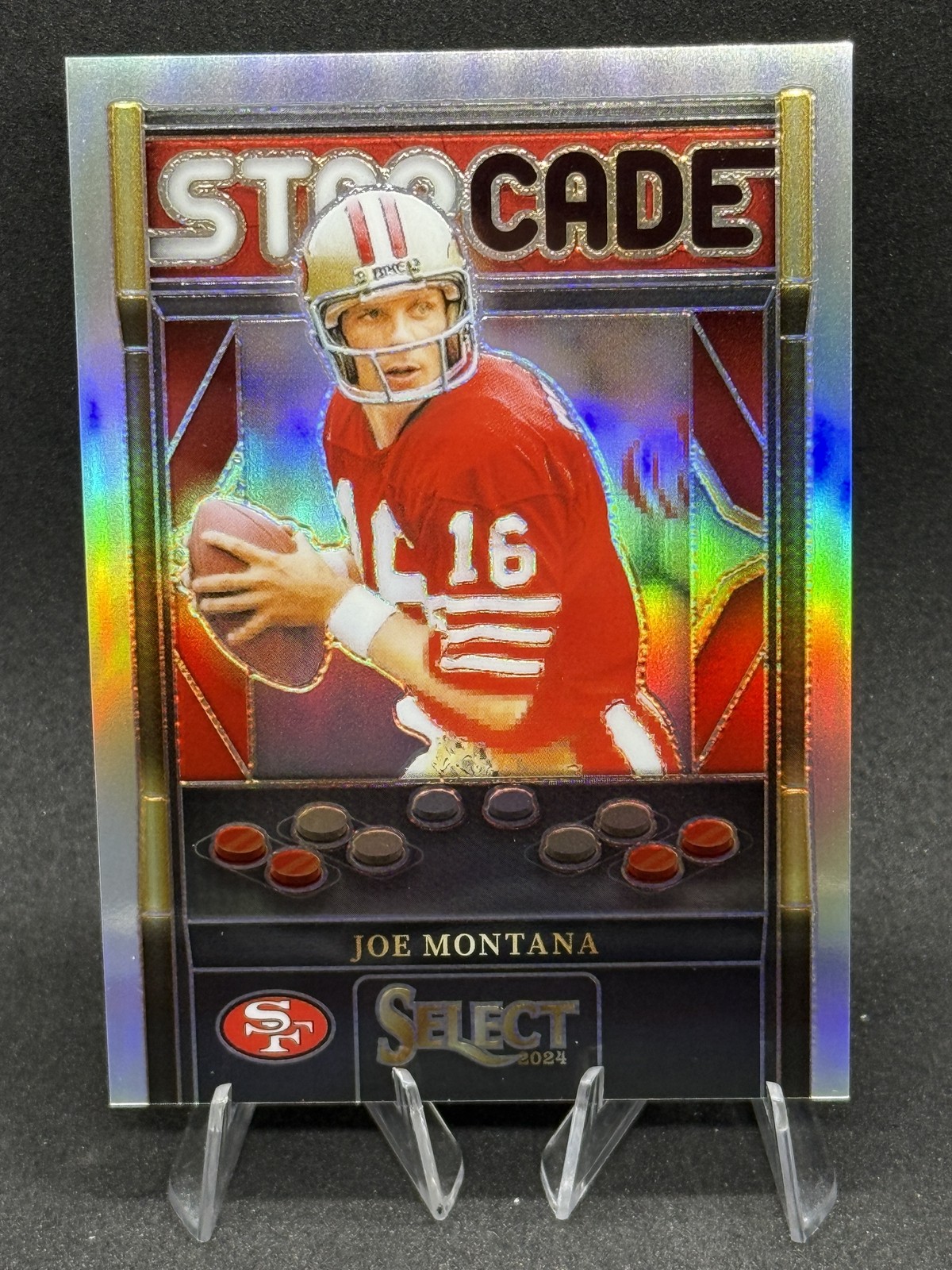 2024 Select #6 Starcade Prizm Joe Montana 49ers SSP Case Hit