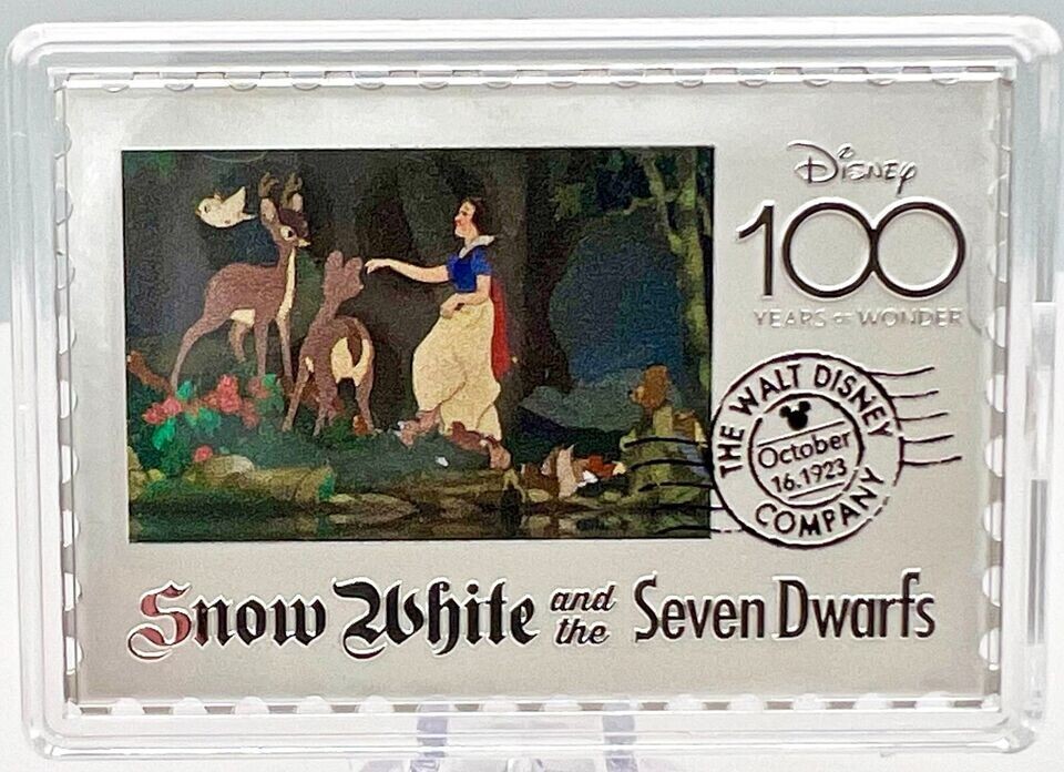 銀貨 ディズニー スタンプ 白雪姫 プルーフ NGC PF70 純銀 1オンス 100 year of wonder Walt Disney Snow White NGC PF 70 Stamp 1 oz