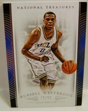 RUSSELL WESTBROOK /99 BASE CARD PANINI NATIONAL TREASURES BASKETBALL 2015