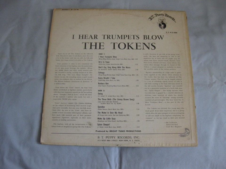 I Hear Trumpets Blow Tokens vinyl lp eBay