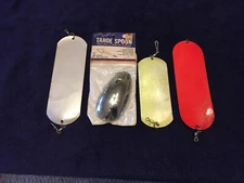 Vintage Trout/Salmon Trolling Dodgers & Tahoe Spoon (Lot Of 4) 