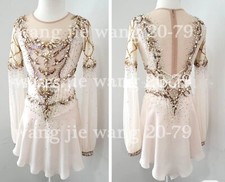 Ice Figure Skating Dress Figure Skating Dress For Competition white