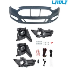 LABLT Front Bumper Cover& Pair Fog Light w/Switch kitS For 2013-2016 Ford Fusion