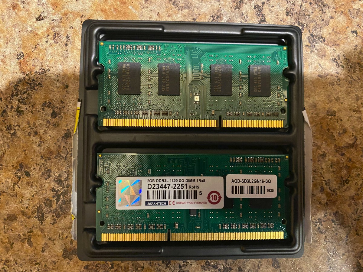 4GB ADVANTECH 2x 2GB 1600 SODIMM 1rX8 LAPTOP RAM MEMORY PC3-12800 1600MHZ  DDR3