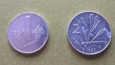 NON DISPONIBILESPLENDIDE DUE MONETE da LIRE  1 e 2 Circolate  OTTIME COLLEZIONE