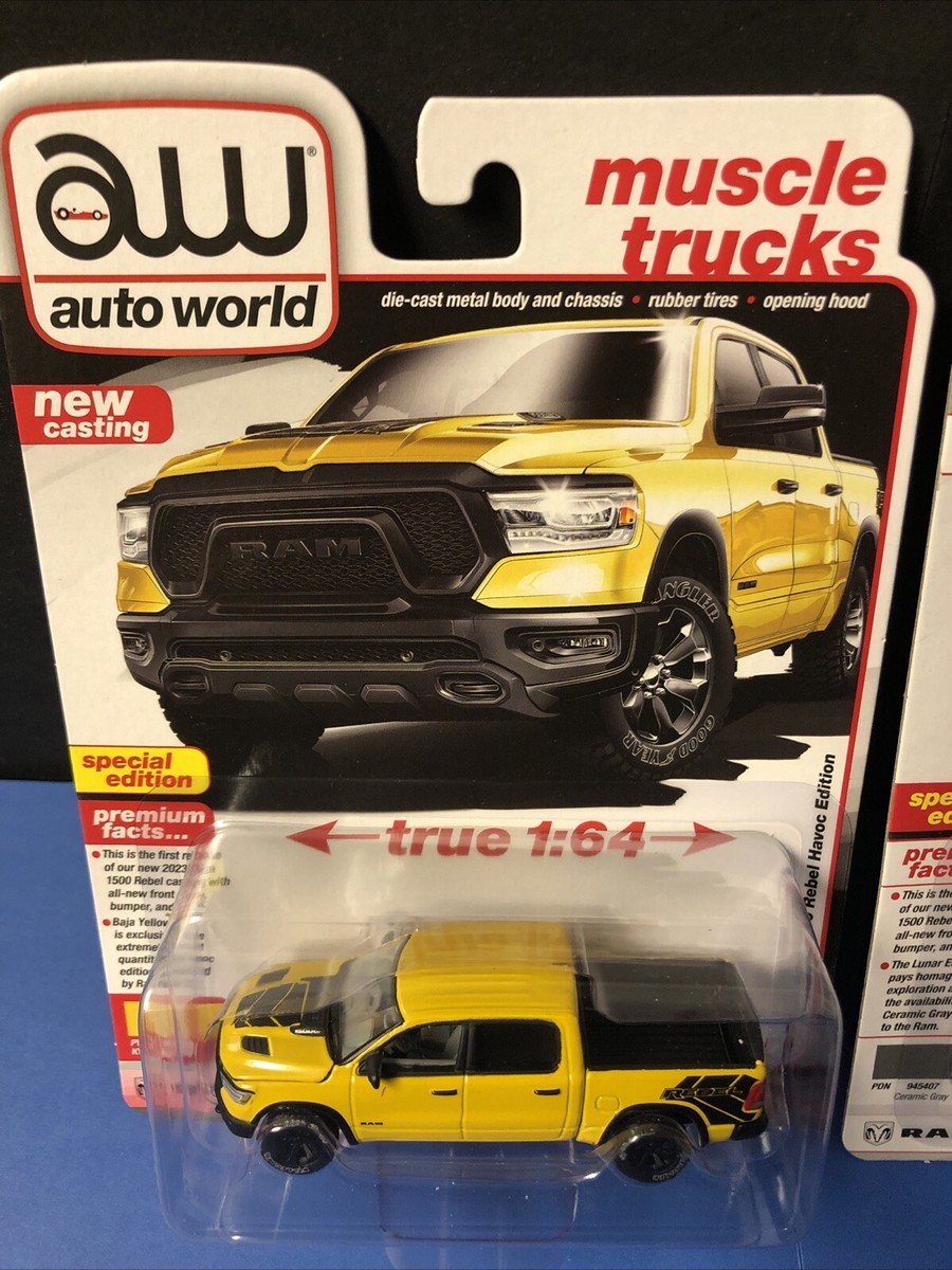 Miniature Auto World 1/64 - Dodge Ram Rebel 2023 Gris - Édition Limitée Sous Boîte