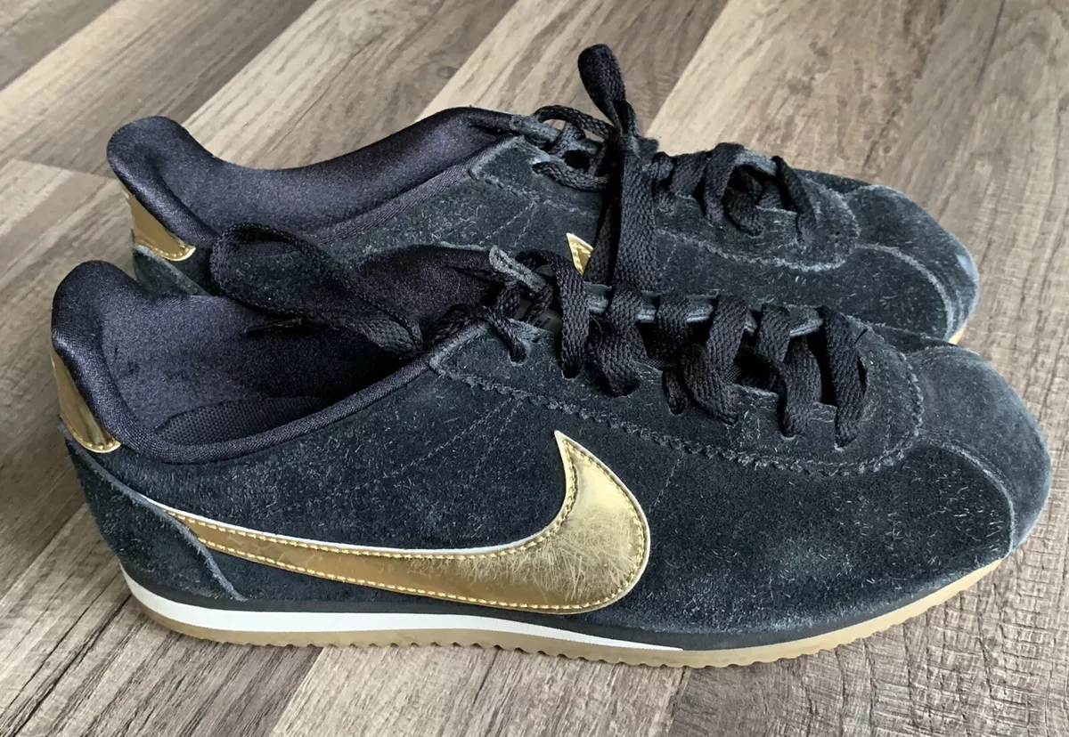 Nike, Shoes, Rare Classic Nike Cortez Black Rose Gold Sneaker 8