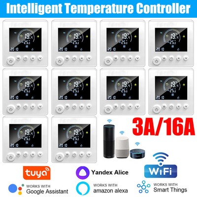 1-10PCS Digital Thermostat Raumthermostat Fußbodenheizung Wandheizung LED weiß