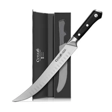 Cutluxe Butcher Knife – 10″ Cimeter & Breaking Knife – Forged High Carbon Ger...