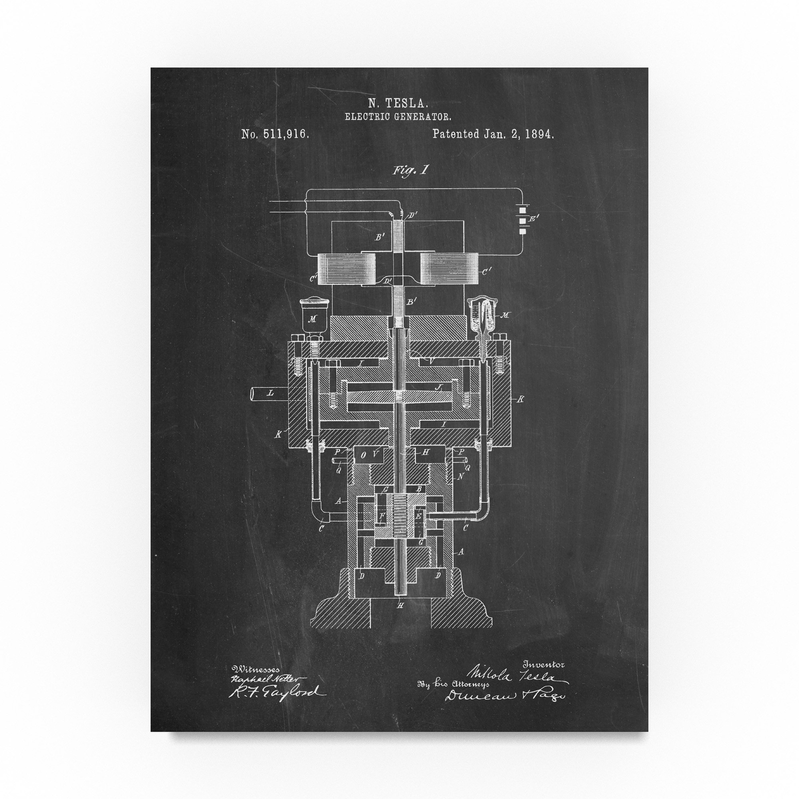 Mechanics 30 by Cole Borders, 24x32-Inch Canvas Wall Art