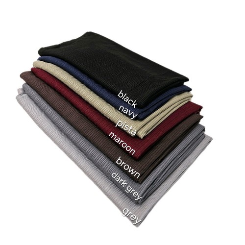 Premium Ribbed Jersey Hijab Material de Jersey de Alta Calidad Jersey Hijab Exclusivo Jersey Hijab - Imagen 14 de 40