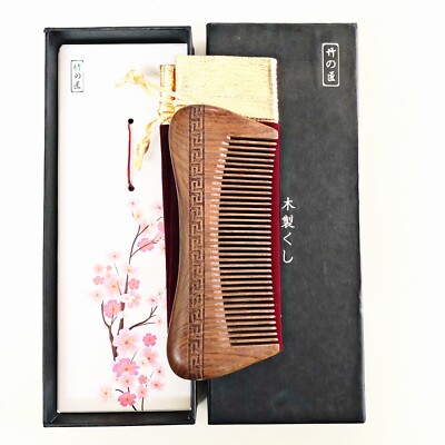 Japanese Wooden Maki-e Luxury Comb Hair Kushi Hair Static Electricity Prevention