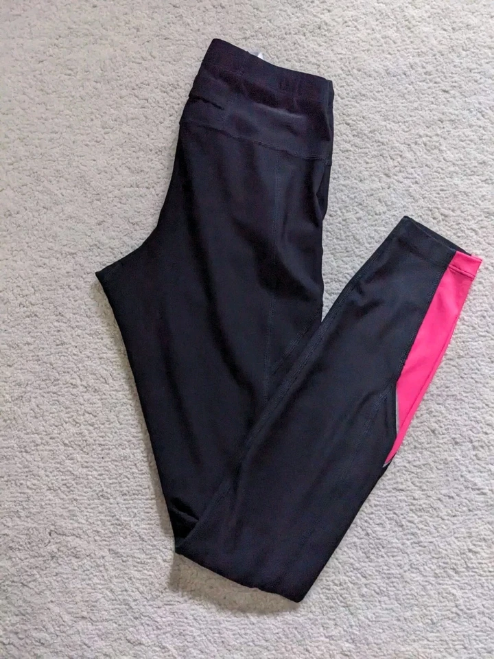 Women's New Balance Sports Leggings Accelerate Tight Black Pink Size Small - Image 2 of 4