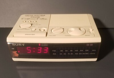 VTG SONY DREAM MACHINE ICF-C3W FM/AM CLOCKRADIO  CALIFORNIA CELLARS EDITION