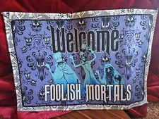 Disney Haunted Mansion Door Mat Halloween Welcome Foolish Mortals