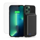 13800mAh Battery Case cover w/ Tempered Glass for iPhone 13 13 Pro (6.1 inch)