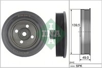 NEU - Schaeffler INA 544013910 Riemenscheibe, Kurbelwelle FüR Ford