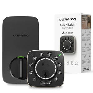 Ultraloq Bolt Mission UWB Smart Lock Deadbolt Matter Thread Apple Alexa