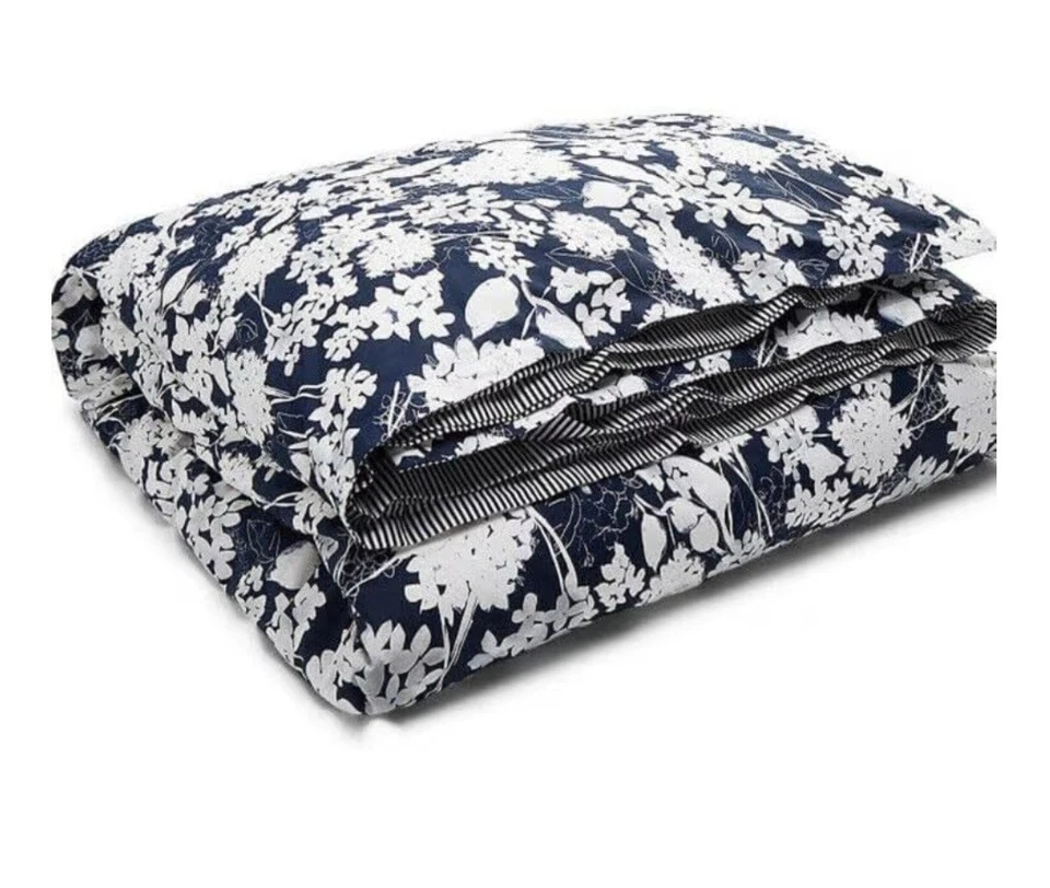 Ralph Lauren Reese KING Duvet Cover Set Floral Navy Blue 100% Cotton with Shams - Image 2 of 3
