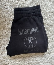 Moschino Couture! Pantalon survêtement homme noir logo coton bio taille 44