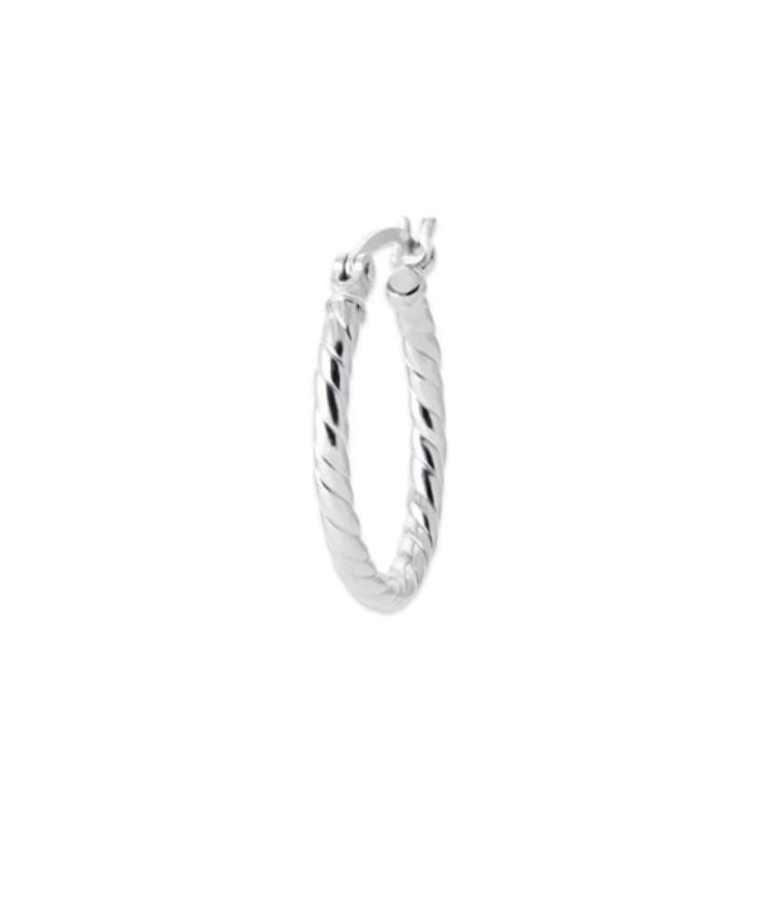 Créole torsadée unitaire 20 mm argent 925, l'affirmation d'un style unique