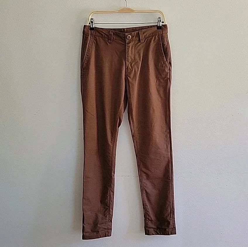 Roark Porter 3.0 Straight Fit Pants Womens 28 Chocolate Brown Athleisure Casual