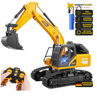 JOYIN Ferngesteuertes Bagger Spielzeug 2,4 GHz Licht Sound Geburtstags Geschen