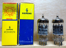 Pair: SIEMENS ECC83 | SEHR GUT   NOS NIB ribb...