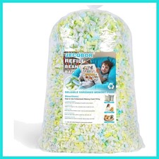 5lbs Shredded Memory Foam Filling for Bean Bag Chair, Beanbag Stuffing High ...