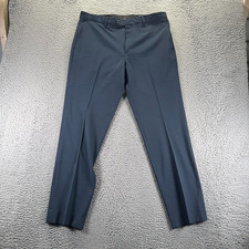 Banana Republic Pant Men's 37x32 Blue Polyester Dress Tapered Business Formal