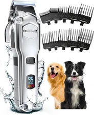 Dog Clippers for Grooming for Thick Heavy Coats/Low Noise Rechargeable Cordless
