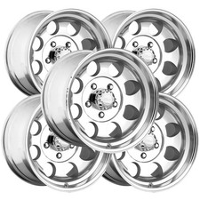 (Set of 5) Pacer 164B LT Mod 16x10 6x5.5" -32mm Polished Wheels Rims 16" Inch