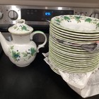 Mikasa Chelsea Vine Coffee Pot W Lid AND (20) Rim Soup Bowls — photo 4