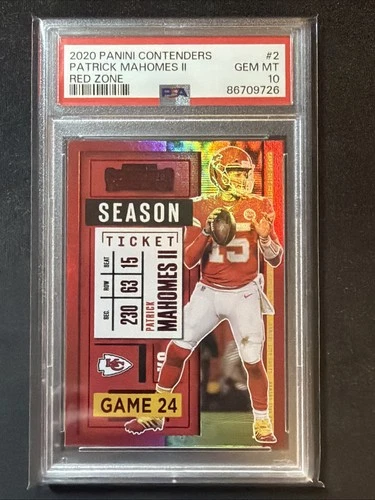 2020 Panini Contenders Patrick Mahomes RED ZONE PSA 10 GEM MT