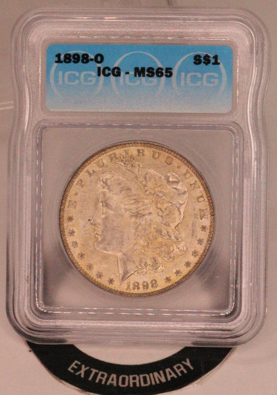 1898-O $1 Morgan Silver Dollar-ICG MS65 GENUINE BEAUTIFUL COIN