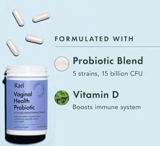Rael Probiotics for Women -pH Balance Supplement with Prebiotics, Vaginal Immune
