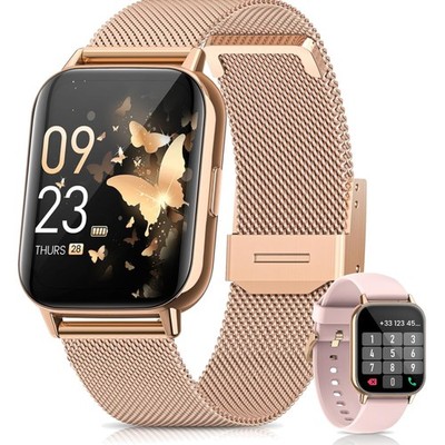 2026 Neues Smartwatch Damen, 1.85''AMOLED Fitness Tracker mit Telefonfunktion ...