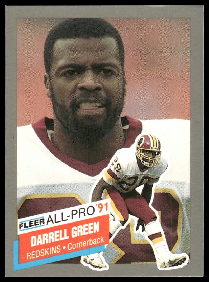 Darrell Green 1991 Fleer #16 All-Pro '91 Washington Redskins