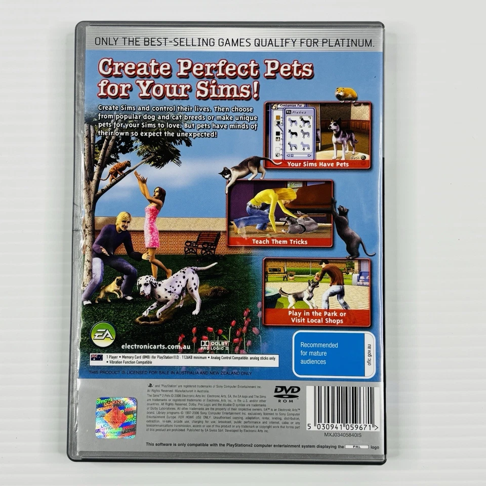 The Sims 2 Pets PS2 PlayStation 2 PAL Complete With Manual Tracked Postage - Image 2 of 4