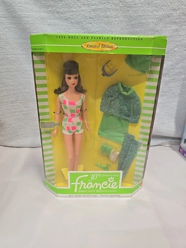 1996 Francie Doll 30th Anniversary 1966 Reproduction Mattel 14608 NIB - NRFB