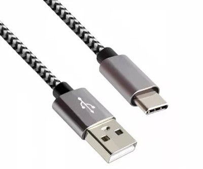 DINIC USB Typ C auf A Ladekabel, HQ Alu Stecker, 5V, 3A, Nylon #1907286