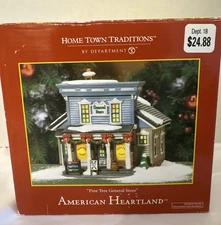 Dept  56 American Heartland HomeTown Traditions Pine Tree General Store No Light