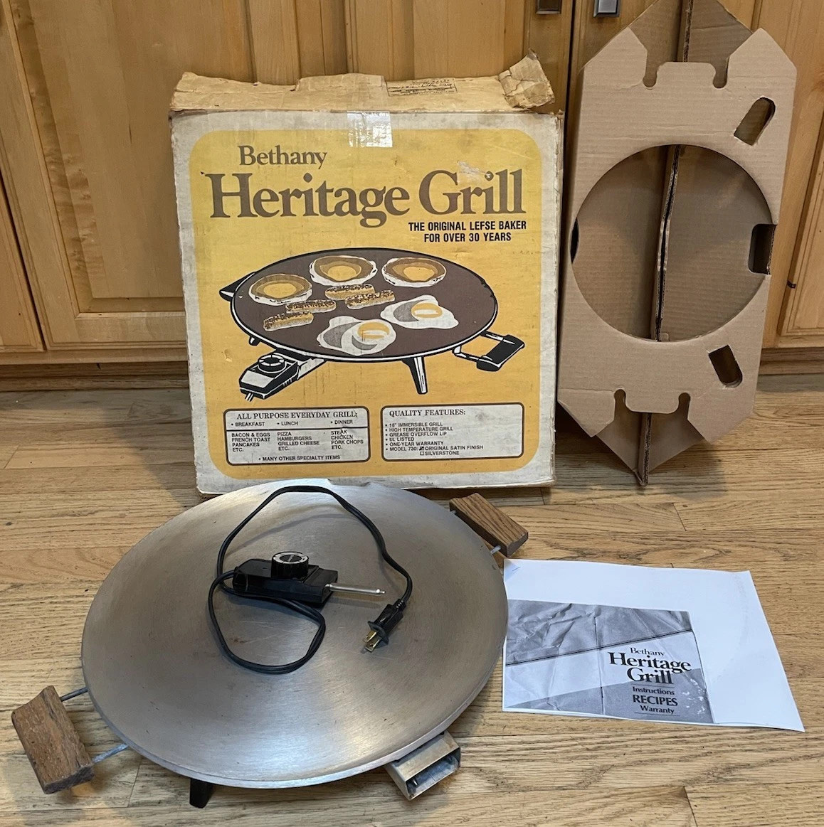 Bethany Housewares Heritage Grill Lefse Maker Griddle Satin Finish 16" 730 USA