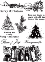 Vintage Weihnachtsbaum Schneeflocken Klare Stempel Karten Scrapbooking Basteln