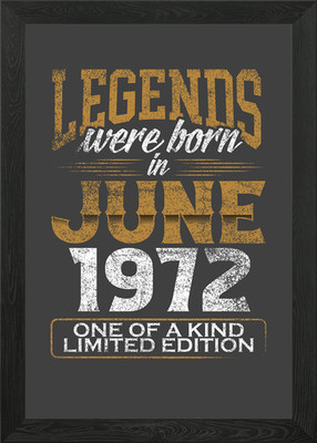 Legends were born in 1972 Gerahmtes Wandbild Poster Leinwanddruck Bild