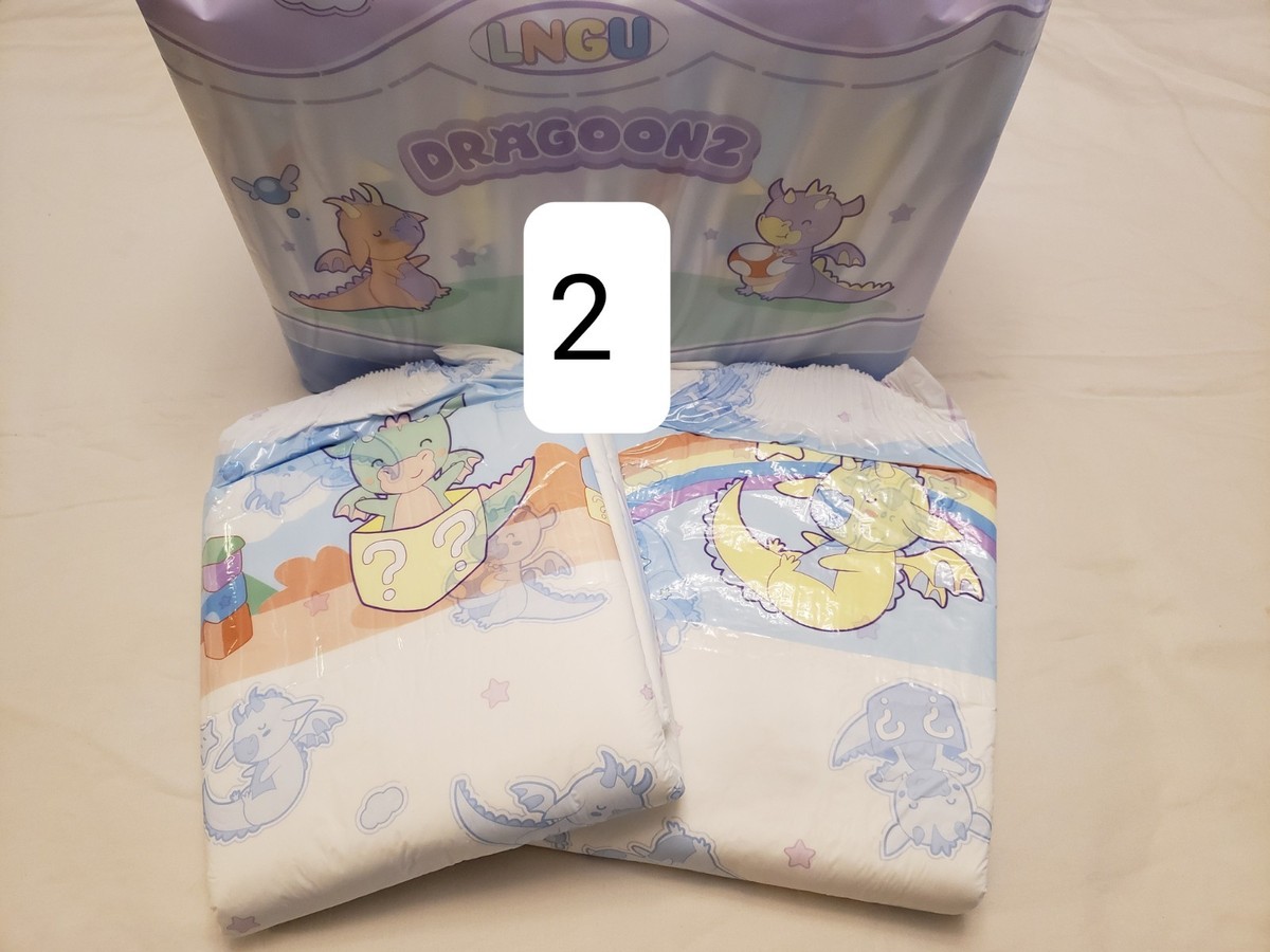 龍ページ 2) NEW Samples of LNGU Dragoonz 9500ML ABDL Adult Diapers Medium