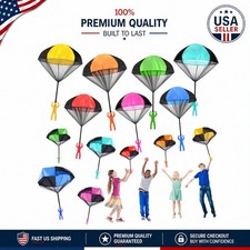 Colorful 14 Pcs Hand-Throw Parachute Toy Set for Outdoor Play  Learning