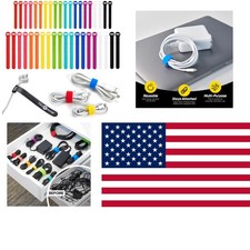 Versatile 40 Pack of Self-Gripping Cable Ties – Hook and Loop in Assorted Colors