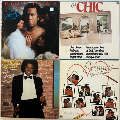 Funk / R&B 4 vinyl LP lot - Roy Ayers - Chic - Michael Jackson - The Spinners