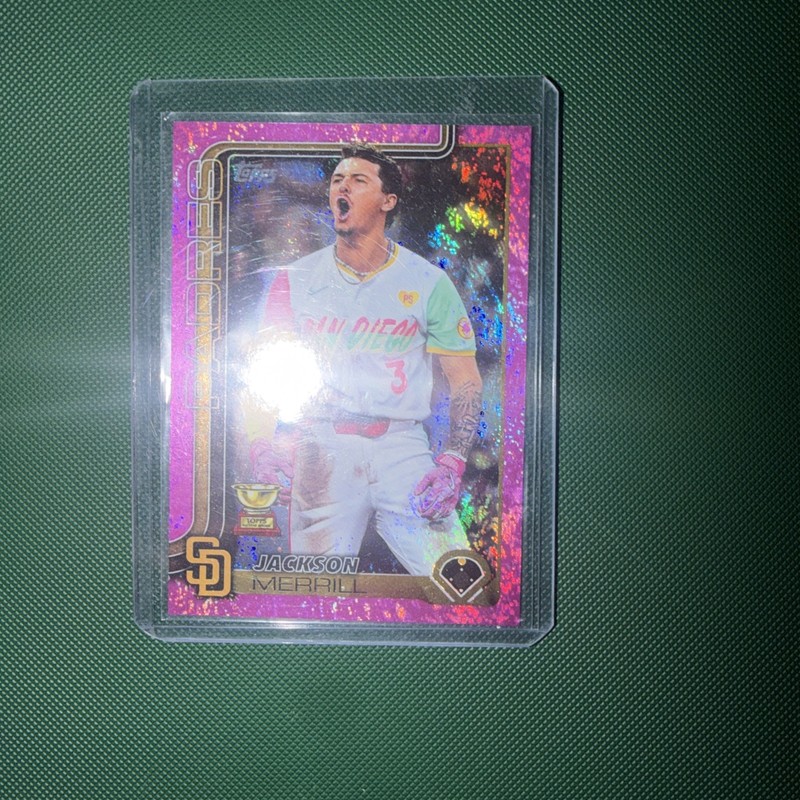 2025 Topps Jackson Merrill Pink Holo Foil GOLD CUP #125 San Diego Padres MLB